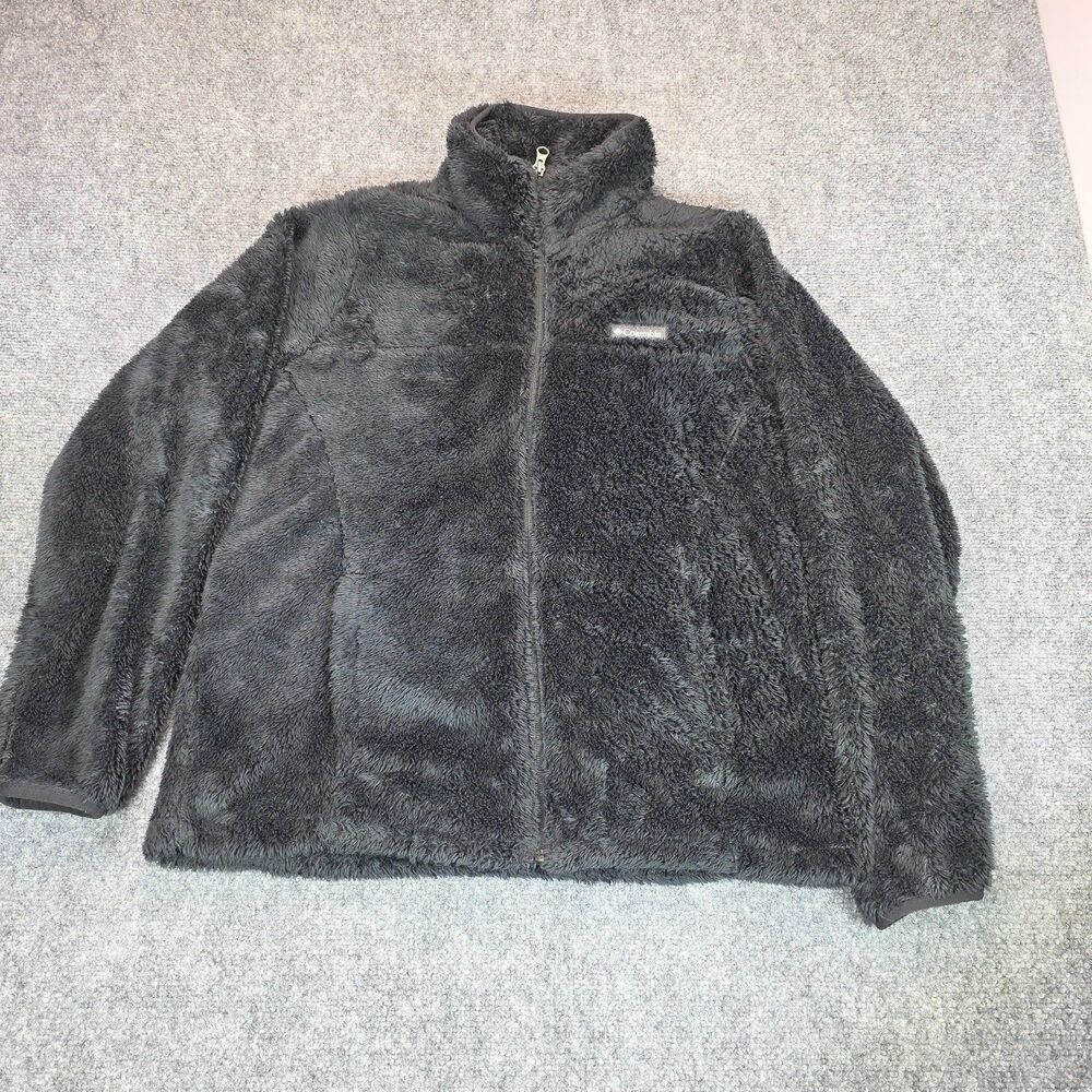 Columbia Black Sherpa Fleece Full Zip Jacket
